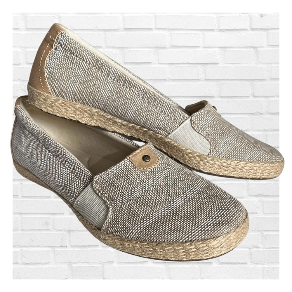 Grasshopper Ortholite Sz 11 Espadrilles Metallic Resortwear Preppy Old Money Tan